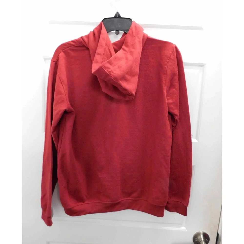 True Religion Men's Large Logo Full Zip-Up Hoodie Sweatshirt‎ Red Dahlia